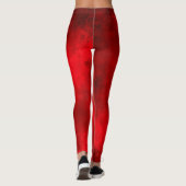 Stylischer Storm Cloud-Effekt Rot Leggings (Rückseite)