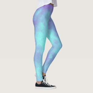 Stylischer Sturmwolke-Effekt lila blau Leggings