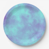 Stylischer Sturmwolke-Effekt Lila Blue Pappteller (Vorderseite)