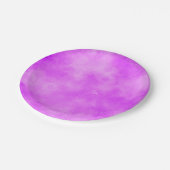 Stylischer Sturmwolke-Effekt Lila Pappteller (Schrägansicht)