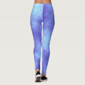 Stylischer Sturmwolkeneffekt Blau Leggings (Rückseite)