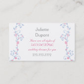 Stylischer Tailor Dressmaker Hochzeitssalon Visitenkarte (Rückseite)