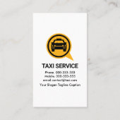 Stylischer Taxi Anzug Visitenkarte (Rückseite)