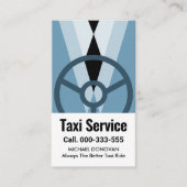 Stylischer Taxi Anzug Visitenkarte (Vorderseite)