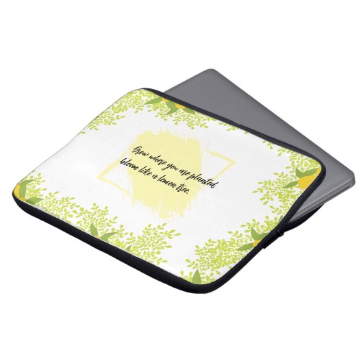 Stylischer Tech-Organizer Lemon Design Elektronik- Laptopschutzhülle (Vorne Oben)