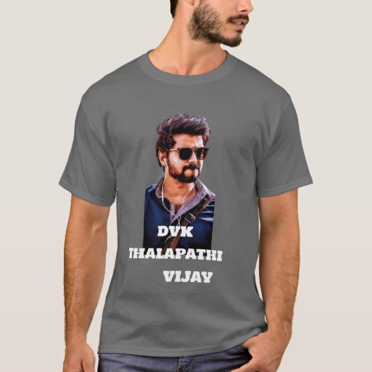 Stylischer Thalapathy Vijay T - Shirt | DVK Design (Vorderseite)