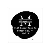 Stylischer Tinte Spritzer Custom Monogram Gummistempel (Prägung)