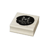 Stylischer Tinte Spritzer Custom Monogram Gummistempel (Stempel)