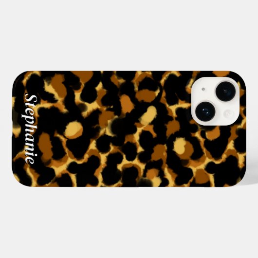 Stylischer Tortoiseshell Pattern Individuelle Name Case-Mate iPhone Hülle (Rückseite (Horizontal))