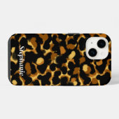 Stylischer Tortoiseshell Pattern Individuelle Name iPhone Hülle (Rückseite (Horizontal))