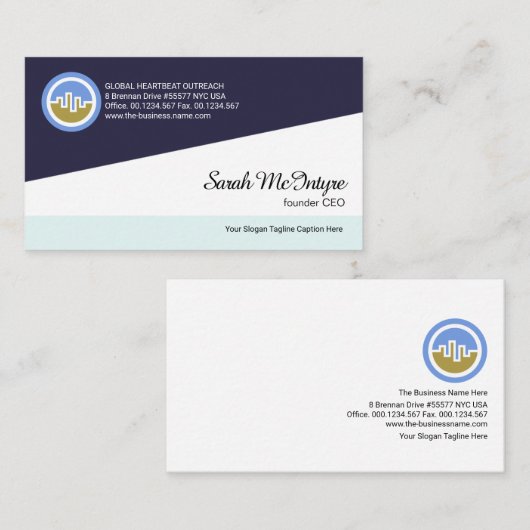 Stylischer Trapezium Layers HR Consultant Visitenkarte (Vorne/Hinten)