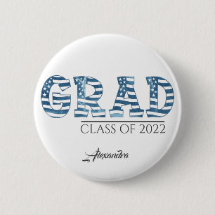 Stylischer US Flag Custom Text Abschluss Button