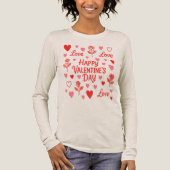 Stylischer Valentinstag  Tri-Blend Shirt (Vorderseite)