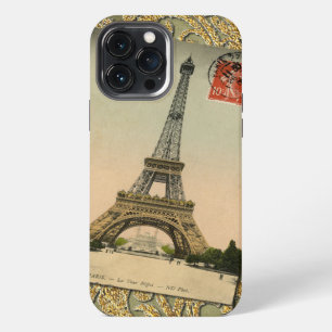 Stylischer Vintage Chic Paris Eiffelturm Frankreic iPhone 13 Pro Max Hülle