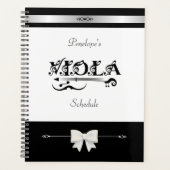Stylischer Viola-Schüler-Stundenplan-Organizer Planer (Vorderseite)