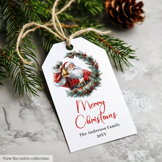 Stylischer Weihnachtsmann-Trend-Editierbare-Weihna Geschenkanhänger