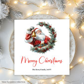 Stylischer Weihnachtsmann-Trend-editierbare Weihna Serviette