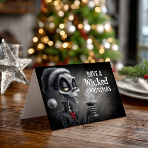 Stylischer Weihnachtsskelett Feiertagskarte