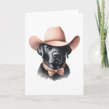 Stylischer Western Cowboy Hat Black Lab Begrüßung