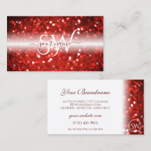 Stylischer White Sparkle Glitzer Monogram Modern