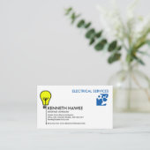 Stylischer Yellow Light Bulb Switch Elektrischer Visitenkarte (Stehend Vorderseite)