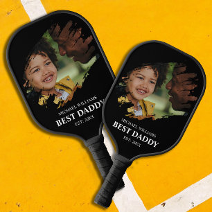 Stylischer zerkratzter Effekt Foto   Personalisier Pickleball Schläger