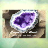 Stylisches Amethyst Geode Custom Business Fensteraufkleber (Blatt 3)
