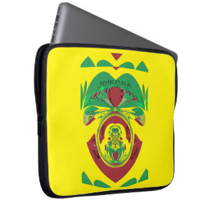 Stylisches Äthiopisches Rot, Gold, Grün: Schützen  Laptopschutzhülle