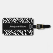 Stylisches, benutzerdefiniertes Zebra Print-Gepäck Gepäckanhänger (Vorderseite horizontal)