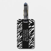Stylisches, benutzerdefiniertes Zebra Print-Gepäck Gepäckanhänger (Rückseite vertikal)