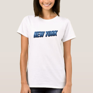 Stylisches Blaues NEW YORK Custom-T-Shirt T-Shirt