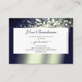 Stylisches Blue Silver Sparkle Glitzer White Add L Visitenkarte (Rückseite)