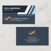 Stylisches Blue Upwards Sky Lines Aviation Logisti Visitenkarte (Vorne/Hinten)