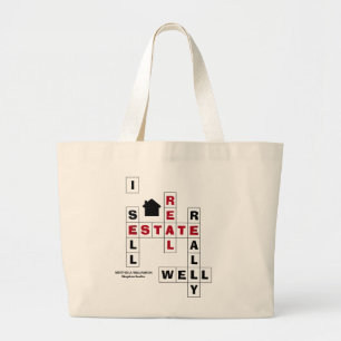 Stylisches Crossword I SELL REAL ANWESEN Personali Jumbo Stoffbeutel