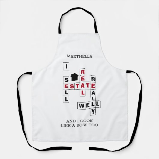 Stylisches Crossword I SELL REAL ANWESEN Schürze (Vorderseite)