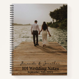 Stylisches Custom Foto Wedding Gästebuch Notizblock