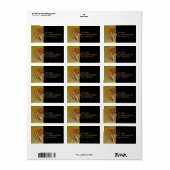 Stylisches Drachenlabel Adressaufkleber (Vorne)