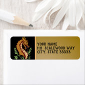 Stylisches Dragon Return Address Label (Insitu)