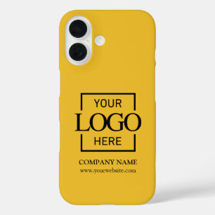 Stylisches einfaches gelbes Geschäftslogo Apple iPhone 16 Hülle
