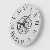 Stylisches Firmenlogo mit grauem Firmenlogo Große Wanduhr (Winkel)