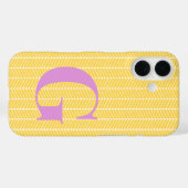 Stylisches Gelbkraut Zickzack ZigZag Monogramm Case-Mate iPhone Hülle (Rückseite (Horizontal))