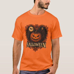Stylisches Gothic-Kürbis-Halloween-Männer-Grafik-T T-Shirt