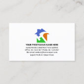 Stylisches Handyman Tools Gebäude Visitenkarte (Rückseite)