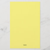Stylisches hellgelbes einfaches professionelles De Briefpapier (Rückseite)