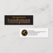 Stylisches Holzgrain Handyman Signage Mini Visitenkarte (Vorne/Hinten)