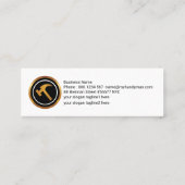 Stylisches Holzgrain Handyman Signage Mini Visitenkarte (Rückseite)