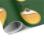 Stylisches Irish Pub Bierlogo Geschenkpapier (Rolleneckpunkt)