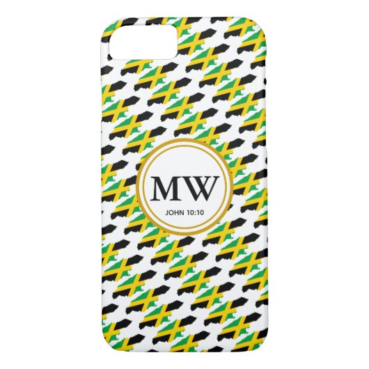 Stylisches JAMAICA-Monogramm des Überflutungsleben Case-Mate iPhone Hülle (Rückseite)