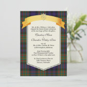 Stylisches MacLellan Tartan Kariert Custom Wedding Einladung (Stehend Vorderseite)