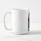 Stylisches Mädchen Illustration | Trendige Mode Kaffeetasse (Links)